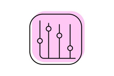Cilt simgesini, hacmi, sesi, kontrolü, seviye renk gölge inceliği simgesini, düzenlenebilir vektör simgesini, pikseli mükemmel, illüstratör ai dosyasını ayarla