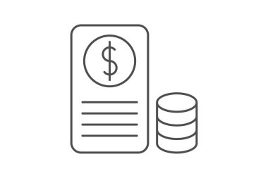 Finans simgesi, para, bankacılık, yatırım, bütçe inceliği simgesi, düzenlenebilir vektör simgesi, piksel mükemmel, illüstratör ai dosyası