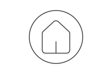 Ev simgesi, ev, konut, konut, konut ince konut simgesi, düzenlenebilir vektör simgesi, piksel mükemmel, illüstratör ai dosyası