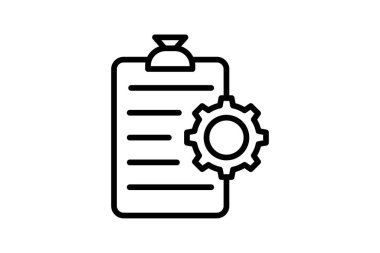 Görev Yöneticisi simgesi, yönetici, yönetici, düzenleme, liste satırı simgesi, düzenlenebilir vektör simgesi, piksel mükemmel, illüstratör ai dosyası