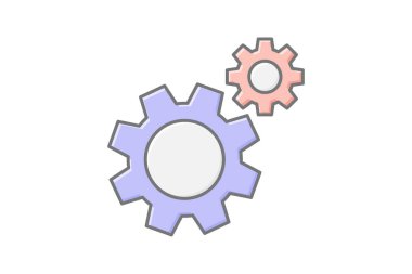 Ayarlar simgesi, ayarlar, yapılandırma, seçenekler, tercihler doğrusal renk simgesi, düzenlenebilir vektör simgesi, piksel mükemmel, illüstratör ai dosyası