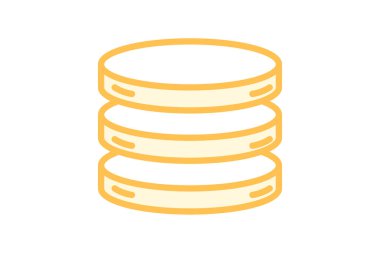 Veritabanı simgesi, veri depolama, sorgulama, duotone satır simgesi, düzenlenebilir vektör simgesi, piksel mükemmel, illüstratör ai dosyası