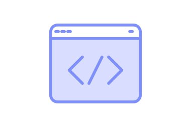 Kod Düzenleyici simgesi, düzenleyici, düzenleme, programlama, geliştirme, duotone satır simgesi, düzenlenebilir vektör simgesi, piksel mükemmel, illüstratör ai dosyası