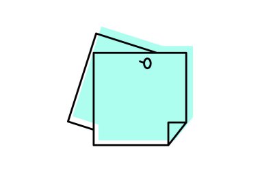 Notlar simgesi, not, not, anımsatma, karalama, notlama renk inceliği simgesi, düzenlenebilir vektör simgesi, piksel mükemmel, illüstratör ai dosyası