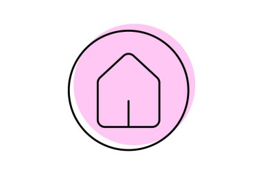 Ev simgesi, ev, ev, konut, konut, konut renk gölge ince ikonu, düzenlenebilir vektör simgesi, piksel mükemmel, illüstratör ai dosyası