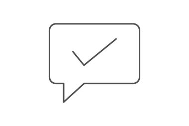 Başarı İleti simgesi, ileti, uyarı, ui, ux ince çizgi simgesi, düzenlenebilir vektör simgesi, piksel mükemmel, illüstratör ai dosyası