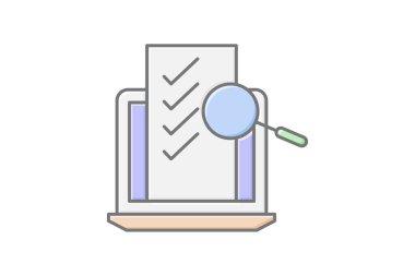 Kullanılabilirlik Testi simgesi, test, test, kullanıcı, araştırma lineal renk simgesi, düzenlenebilir vektör simgesi, piksel mükemmel, illüstratör ai dosyası