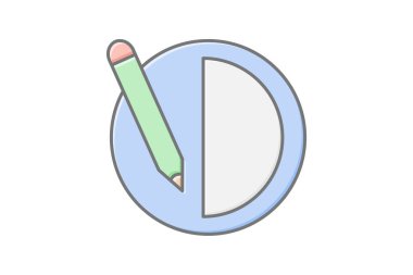 Görsel Tasarım simgesi, tasarım, grafik, ui, ux doğrusal renk simgesi, düzenlenebilir vektör simgesi, piksel mükemmel, illüstratör ai dosyası