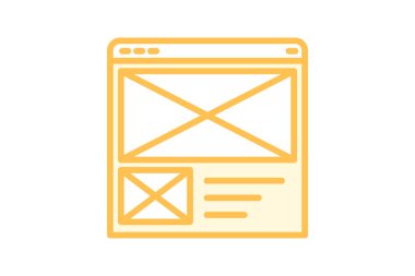 Tel çerçeve simgesi, tasarım, düzen, çizim, plan duotone çizgi simgesi, düzenlenebilir vektör simgesi, piksel mükemmel, illüstratör ai dosyası