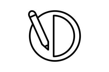 Görsel Tasarım simgesi, tasarım, grafik, ui, ux çizgi simgesi, düzenlenebilir vektör simgesi, piksel mükemmel, illüstratör ai dosyası