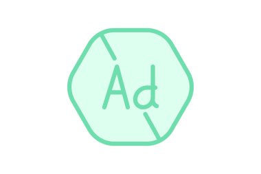 Ad engelleyici simgesi, engelleyici, reklamcılık, çevrimiçi, dijital duotone satır simgesi, düzenlenebilir vektör simgesi, piksel mükemmel, illüstratör ai dosyası