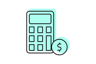 Reklam bütçelendirme simgesi, bütçe, reklam, çevrimiçi, dijital renk gölge ince simgesi, düzenlenebilir vektör simgesi, piksel mükemmel, illüstratör ai dosyası