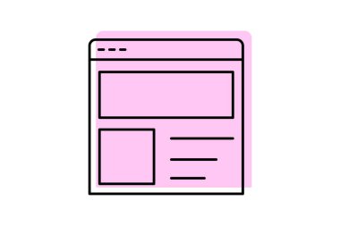 İniş Sayfası simgesi, sayfa, reklam, çevrimiçi, dijital renk gölge inceliği simgesi, düzenlenebilir vektör simgesi, piksel mükemmel, illüstratör ai dosyası