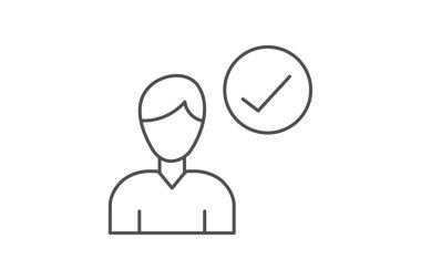 Etik Liderlik simgesi, liderlik, etik, dürüstlük, güven ince simgesi, düzenlenebilir vektör simgesi, piksel mükemmel, illüstratör ai dosyası