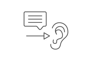 Empatik Dinleyici simgesi, dinleyici, empati, liderlik, ince çizgi simgesi, düzenlenebilir vektör simgesi, piksel mükemmel, illüstratör ai dosyası