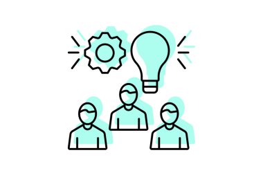 Yenilikçi Liderlik simgesi, liderlik, yenilikçi, yaratıcılık, renk gölge inceliği simgesi, düzenlenebilir vektör simgesi, piksel mükemmel, illüstratör ai dosyası