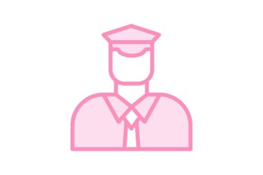 Güvenilir Kaptan simgesi, kaptan, liderlik, güvenilir, rolmodel duotone çizgi simgesi, düzenlenebilir vektör simgesi, piksel mükemmel, illüstratör ai dosyası