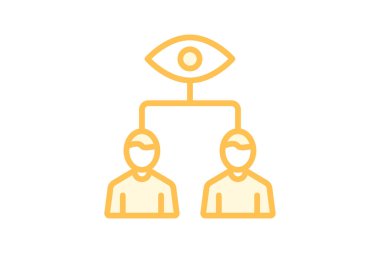 Ortak Vizyon simgesi, vizyoner, işbirliği, liderlik, takım çalışması duotone çizgi simgesi, düzenlenebilir vektör simgesi, piksel mükemmel, illüstratör ai dosyası