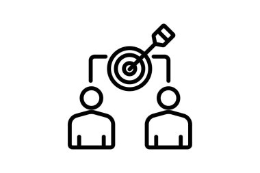 Paylaşılan Hedefler simgesi, hedefler, paylaşılan, işbirliği, takım çalışması simgesi, düzenlenebilir vektör simgesi, piksel mükemmel, illüstratör ai dosyası