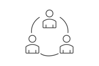 Takım İşbirliği simgesi, işbirliği, takım, ortaklık, birlik ince çizgi simgesi, düzenlenebilir vektör simgesi, piksel mükemmel, illüstratör ai dosyası