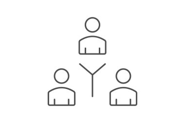 İşbirliği simgesi, simge, işbirliği, ortaklık, takım çalışması ince simgesi, düzenlenebilir vektör simgesi, piksel mükemmel, illüstratör ai dosyası