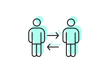 Karşılıklı İşbirliği simgesi, işbirliği, karşılıklı işbirliği, ortaklık, işbirliği renk gölge inceltme simgesi, düzenlenebilir vektör simgesi, piksel mükemmel, illüstratör ai dosyası