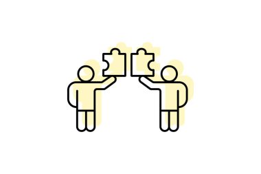 Ortak Efor simgesi, çaba, eklem, işbirliği, takım çalışması renk gölge inceltme simgesi, düzenlenebilir vektör simgesi, piksel mükemmel, illüstratör ai dosyası