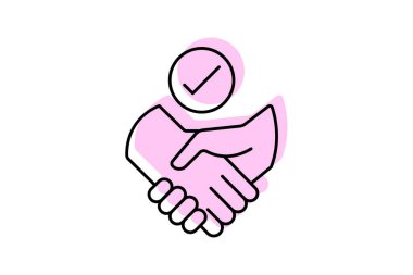 Etkili Ortaklık simgesi, etkili, ortaklık, işbirliği, takım çalışması renk gölge ince simgesi, düzenlenebilir vektör simgesi, piksel mükemmel, illüstratör ai dosyası