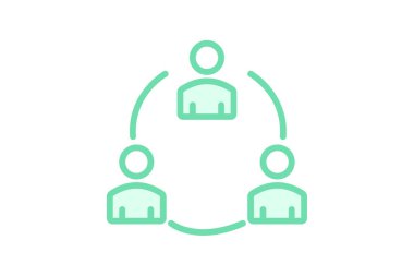 Takım İşbirliği simgesi, işbirliği, takım, ortaklık, birlik duotone çizgi simgesi, düzenlenebilir vektör simgesi, piksel mükemmel, illüstratör ai dosyası