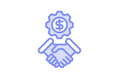Ortak Venture simgesi, girişim, eklem, işbirliği, ortaklık duotone çizgi simgesi, düzenlenebilir vektör simgesi, piksel mükemmel, illüstratör ai dosyası