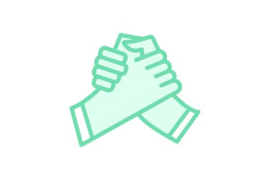 Ortaklık Kuvveti simgesi, güç, ortaklık, işbirliği, takım çalışması duotone çizgi simgesi, düzenlenebilir vektör simgesi, piksel mükemmel, illüstratör ai dosyası