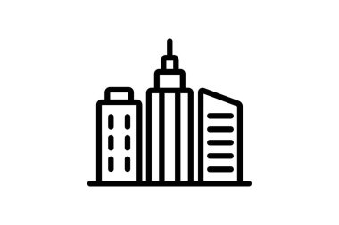 Gökdelen Kulesi simgesi, kule, bina, yüksek binalar, mimari, düzenlenebilir vektör, piksel mükemmel, illüstratör ai dosyası