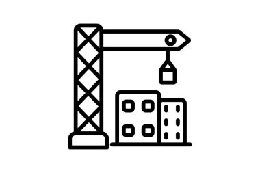 Yapı simgesi, oluşturma, geliştirme, proje, site, düzenlenebilir vektör, piksel mükemmel, illüstratör ai dosyası