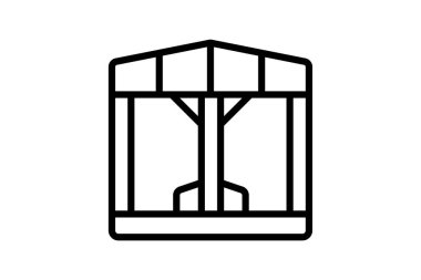 Çerçeve simgesi oluşturma, oluşturma, yapı, mimari, tasarım, düzenlenebilir vektör, piksel mükemmel, illüstratör ai dosyası