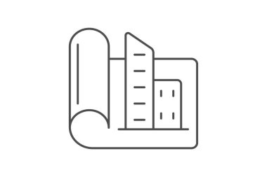 Bina Şablonu simgesi, enerji, istasyon, güç, yenilenebilir, düzenlenebilir vektör, piksel mükemmel, illüstratör ai dosyası