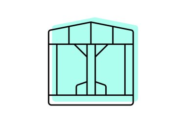 Çerçeve simgesi oluşturuluyor, enerji, ev, güç, yenilenebilir, düzenlenebilir vektör, piksel mükemmel, illüstratör ai dosyası