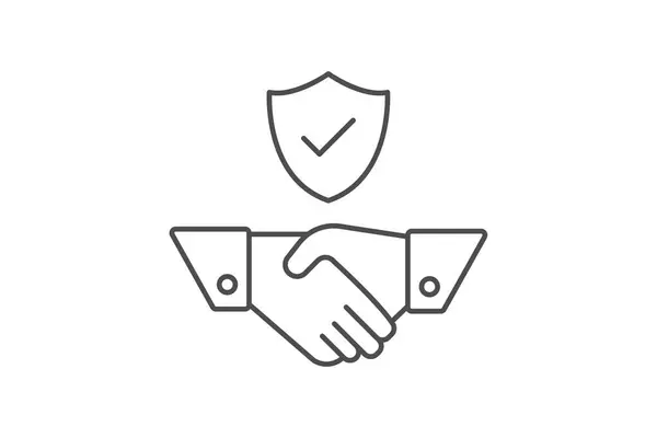 Ortaklık Tröstü simgesi, güven, ortaklık, işbirliği, takım çalışması ince simgesi, düzenlenebilir vektör simgesi, piksel mükemmel, illüstratör ai dosyası