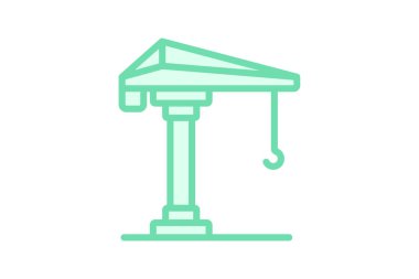 Yapı Crane simgesi, enerji, park, güç, yenilenebilir, düzenlenebilir vektör, piksel mükemmel, illüstratör ai dosyası