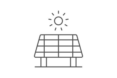 Güneş enerjisi simgesi, enerji, simge, güç, yenilenebilir, düzenlenebilir vektör, piksel mükemmel, illüstratör ai dosyası