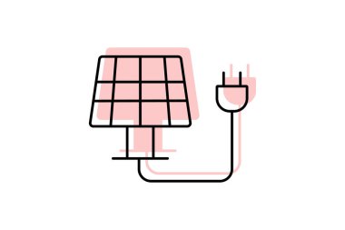 Güneş Enerjisi Konsepti simgesi, enerji, konsept, güç, yenilenebilir, düzenlenebilir vektör, piksel mükemmel, illüstratör ai dosyası