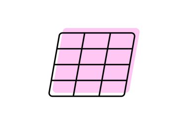 Güneş Enerjisi Izgara simgesi, enerji, ızgara, güç, yenilenebilir, düzenlenebilir vektör, piksel mükemmel, illüstratör ai dosyası