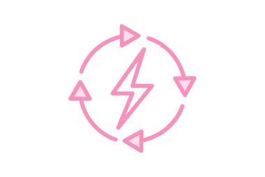 Şimşek simgesi vektör illüstrasyonu