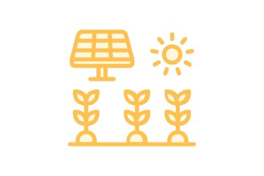 tarımsal vektör renk çizgisi simgesi