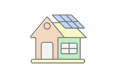 enerji paneli renk çizgisi simgesi