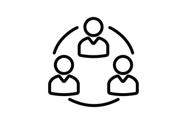 Takım İşbirliği simgesi, işbirliği, takım çalışması, grup, birlik, düzenlenebilir vektör, piksel mükemmel, illüstratör ai dosyası