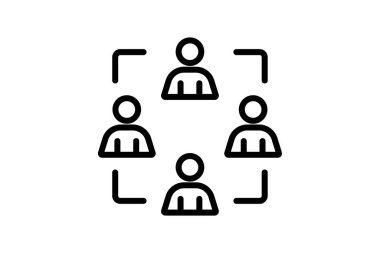 Profesyonel takım çalışması simgesi, takım çalışması, takım çalışması, iş dünyası, kurumsal, düzenlenebilir vektör, piksel mükemmel, illüstratör ai dosyası