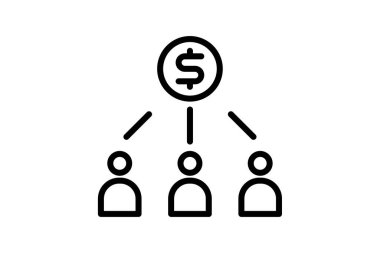 Hissedarlar simgesi, hissedarlar, yatırımcılar, mülkiyet, sermaye, düzenlenebilir vektör, piksel mükemmel, illüstratör ai dosyası