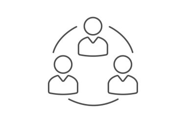 Takım İşbirliği simgesi, işbirliği, takım çalışması, grup, birlik, düzenlenebilir vektör, piksel mükemmel, illüstratör ai dosyası