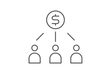 Hissedarlar simgesi, hissedarlar, yatırımcılar, mülkiyet, sermaye, düzenlenebilir vektör, piksel mükemmel, illüstratör ai dosyası