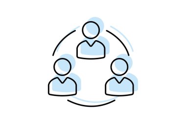 Takım İşbirliği simgesi, işbirliği, takım çalışması, grup, birlik, düzenlenebilir vektör, piksel mükemmel, illüstratör ai dosyası